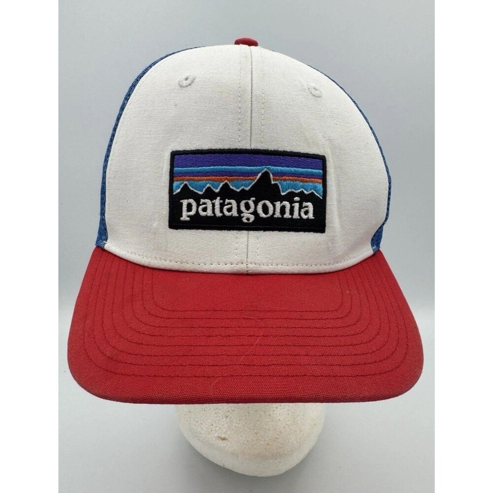Patagonia Trucker Hat Red White Blue Snapback Mesh Cap Unisex USA